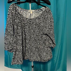 Michael Kors Black and White Blouse EUC size 3x
